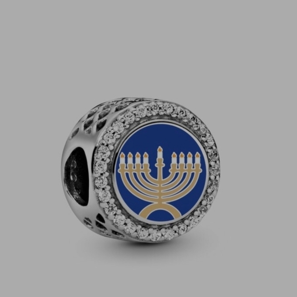 Pandora Love and Light Menorah Charm - Picture 1 of 9